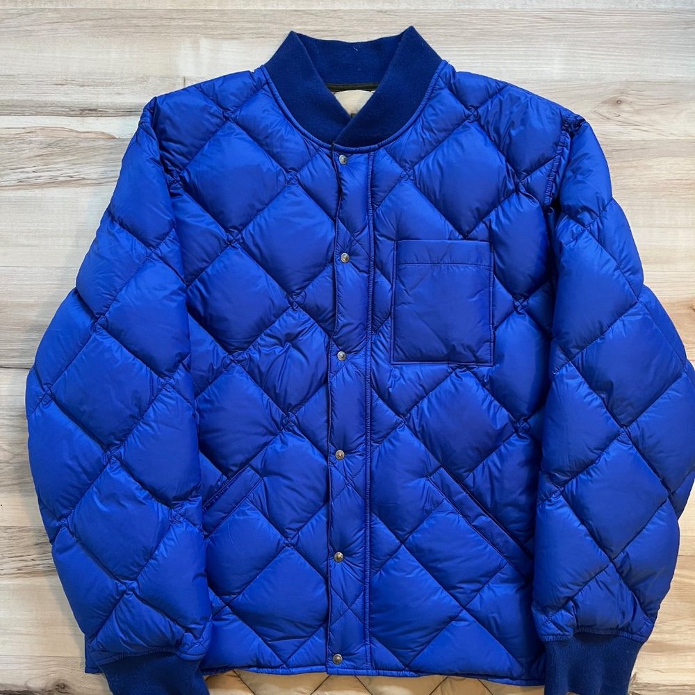 TODD SNYDER ITALIAN QUILTED DOWN SNAP BOMBER MEDIUM EXCELLENT
